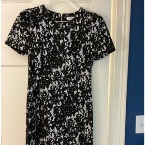 Calvin Klein black patterned dress size 10